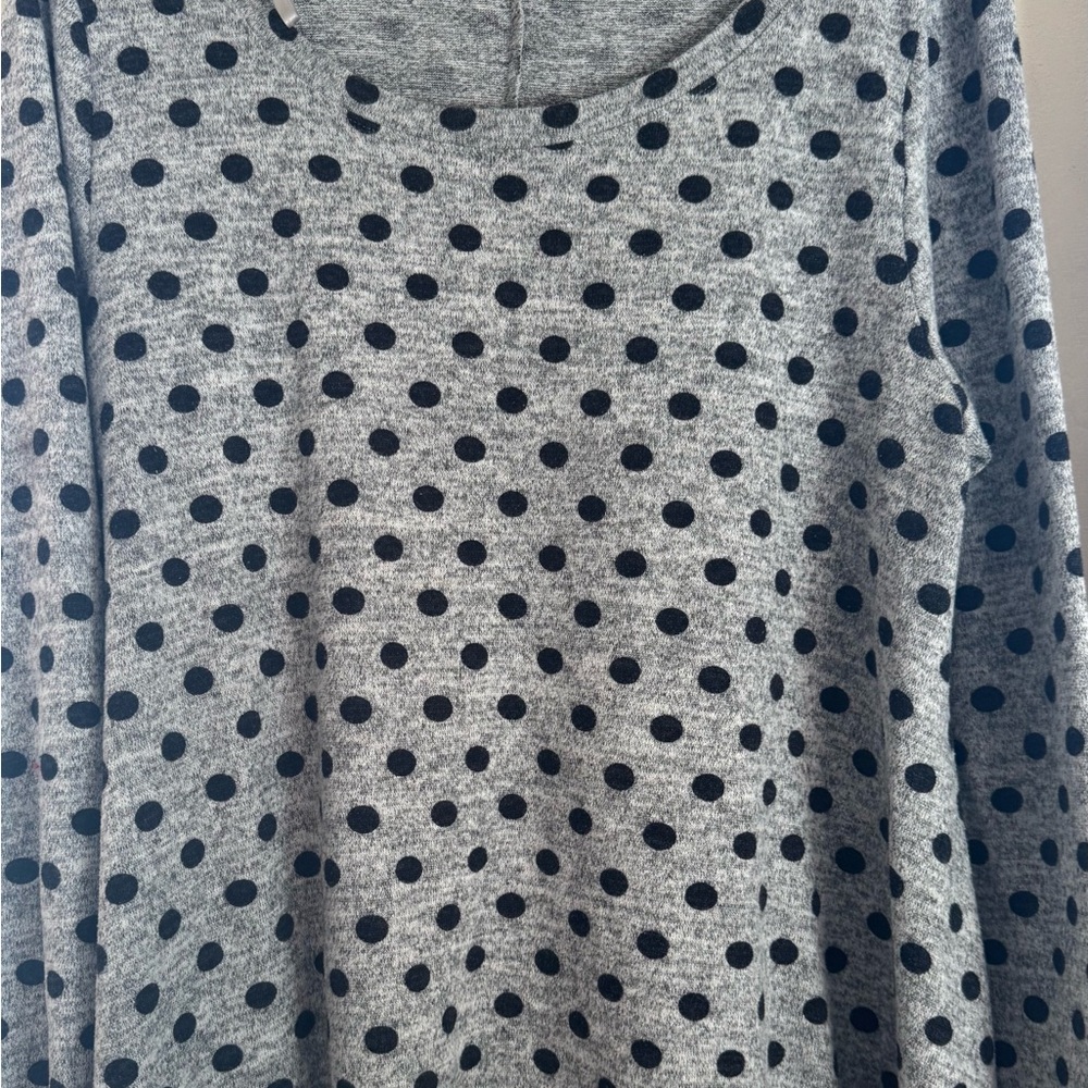 Gray Polka Dot Sweater